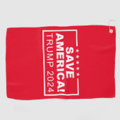 Save America Trump 2024 Golfhanddoek (Horizontaal)