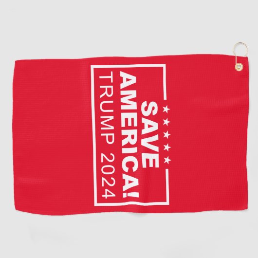 Save America Trump 2024 Golfhanddoek (Horizontaal)