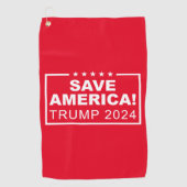 Save America Trump 2024 Golfhanddoek (Voorkant)
