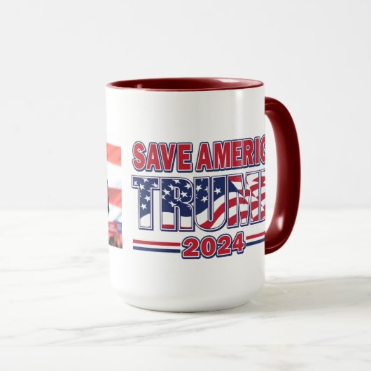 Save America Trump 2024 Mok (Voorkant rechts)