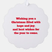 Save America Trump 2024 Ornament Kaart (Achterkant)