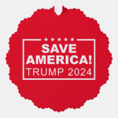 Save America Trump 2024 Ornament Kaart (Voorkant)
