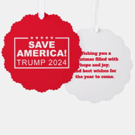 Save America Trump 2024 Ornament Kaart