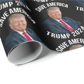 Save America Trump 2024 President Donald J. Trump Cadeaupapier (Rol Hoek)