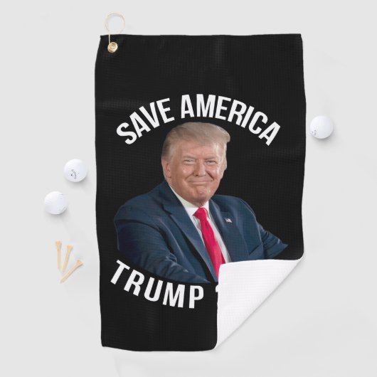 Save America Trump 2024 President Donald J. Trump Golfhanddoek (Insitu)