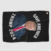 Save America Trump 2024 President Donald J. Trump Golfhanddoek (Horizontaal)