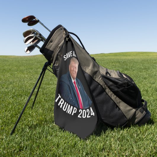Save America Trump 2024 President Donald J. Trump Golfhanddoek (Groen)