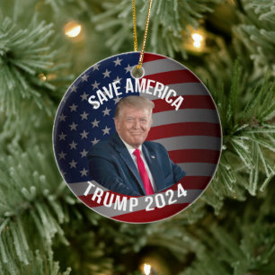 Save America Trump 2024 President Donald J. Trump Keramisch Ornament