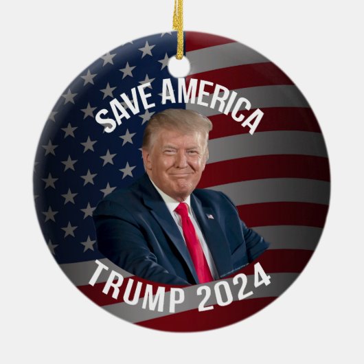 Save America Trump 2024 President Donald J. Trump Keramisch Ornament (Achterkant)
