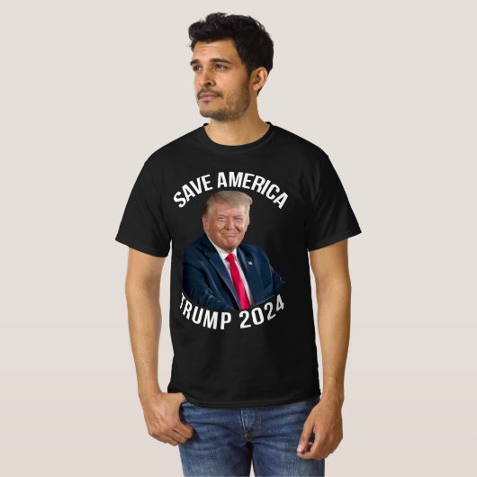 Save America Trump 2024 President Donald J. Trump T-shirt (Voorkant volledig)