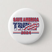 Save America Trump 2024 Ronde Button 5,7 Cm (Voorkant)