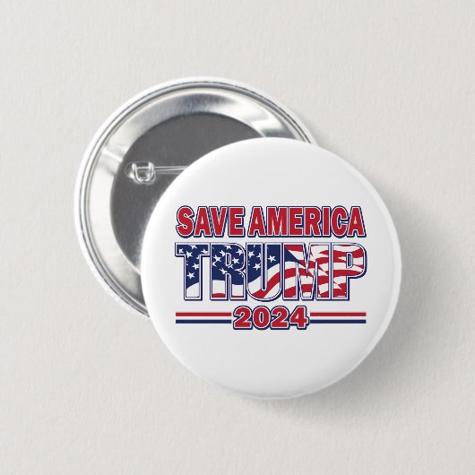 Save America Trump 2024 Ronde Button 5,7 Cm (Voorkant /achterkant)