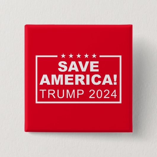 Save America Trump 2024 Vierkante Button 5,1 Cm (Voorkant)