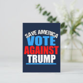 Save America Vote Against Trump Briefkaart (Staand voorkant)