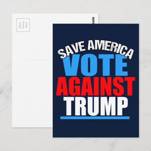 Save America Vote Against Trump Briefkaart (Voorkant / Achterkant)