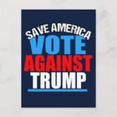 Save America Vote Against Trump Briefkaart (Voorkant)
