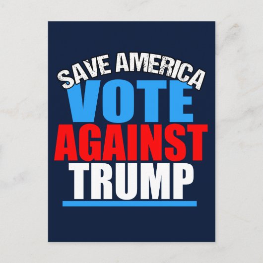 Save America Vote Against Trump Briefkaart (Voorkant)