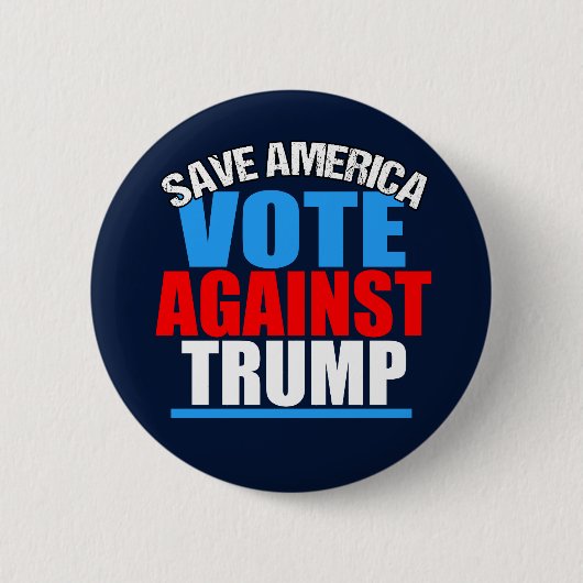 Save America Vote Against Trump Ronde Button 5,7 Cm (Voorkant)