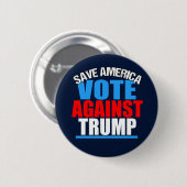 Save America Vote Against Trump Ronde Button 5,7 Cm (Voorkant /achterkant)