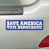 Save America Vote Democratic Bumpersticker (Op auto)
