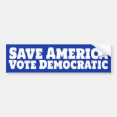 Save America Vote Democratic Bumpersticker (Voorkant)
