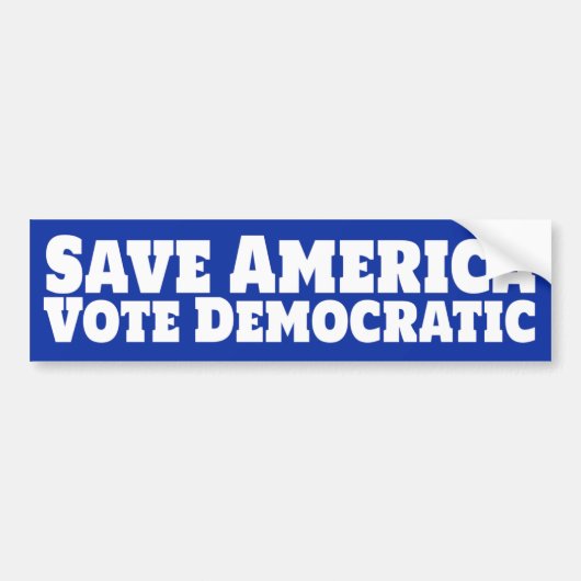 Save America Vote Democratic Bumpersticker (Voorkant)