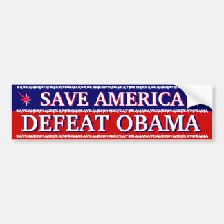 SAVE AMERIKA - DEFEAT OBAMA BUMPERSTICKER