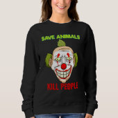 Save Animals Horror Halloween Vegan Trui (Voorkant)