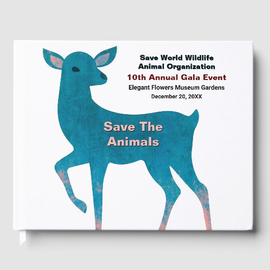 Save Animals Wildlife Huisdieren Evenement Persona Gastenboek (Voorkant)