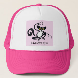 Save AYE-AYES - Bedreigde dieren - Primaat - Roze Trucker Pet