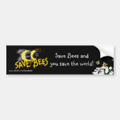 SAVE BEES en Red de wereld Bumpersticker (Voorkant)