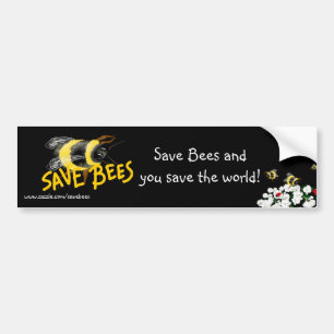 SAVE BEES en Red de wereld Bumpersticker