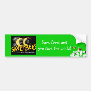 SAVE BEES en Red de wereld Bumpersticker