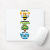 Save Bees Plant Trees Clean Zeeen Environmental Pr Muismat (Met muis)