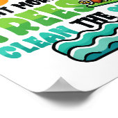Save Bees Plant Trees Clean Zeeen Environmental Pr Poster (Hoek)