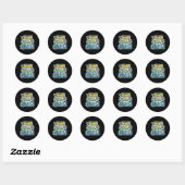 Save Bees Plant Trees Clean Zeeen Environmental Pr Ronde Sticker (Vel)