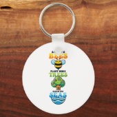 Save Bees Plant Trees Clean Zeeen Environmental Pr Sleutelhanger (Voorkant)
