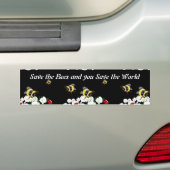 SAVE BEES redt de wereld - bijen ladybug art Bumpersticker (Op auto)