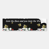 SAVE BEES redt de wereld - bijen ladybug art Bumpersticker (Voorkant)
