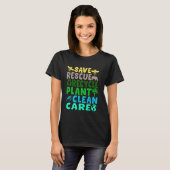 Save Bees Rescue Animals Recycle Plastic Earth Day T-shirt (Voorkant volledig)