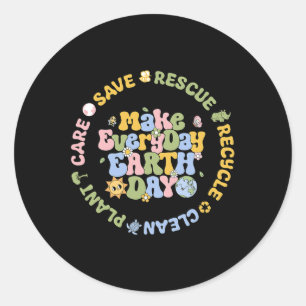 Save Bijen Reddingsdieren Recyclen Zorg Elke Dag E Ronde Sticker