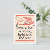 Save Bread War Poster Briefkaart (Staand voorkant)