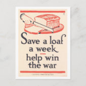 Save Bread War Poster Briefkaart (Voorkant)