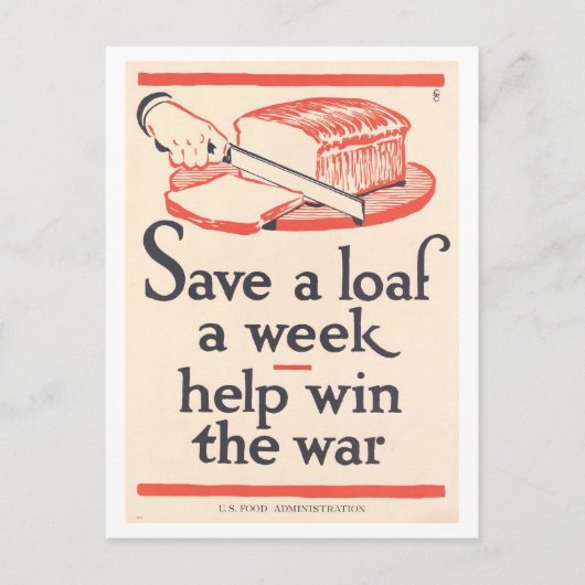 Save Bread War Poster Briefkaart (Voorkant)