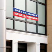 Save California Recall Governor Newsom Spandoek (Buitenkant Gebouw)