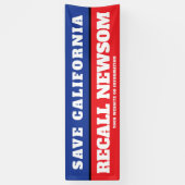 Save California Recall Governor Newsom Spandoek (Verticaal)
