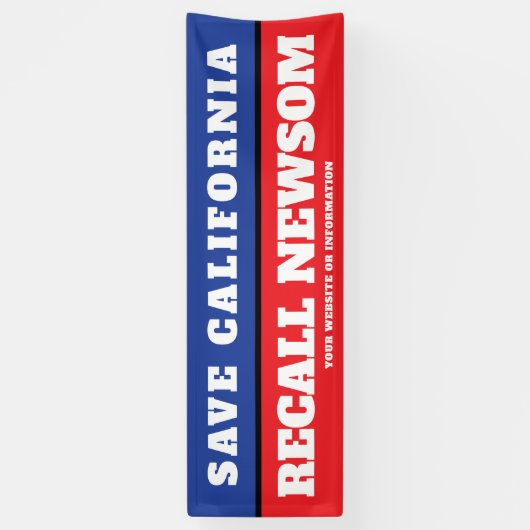 Save California Recall Governor Newsom Spandoek (Verticaal)