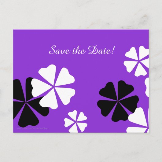 Save Date 70th Birthday Party Paarse Aankondiging Briefkaart (Voorkant)