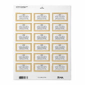 Save Date Label - Tan Zwart & Wit Fancy Bloemen (Full Sheet)
