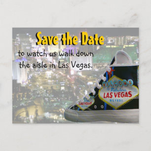 Save Date Loop door het gangpad in Las Vegas Aankondigingskaart